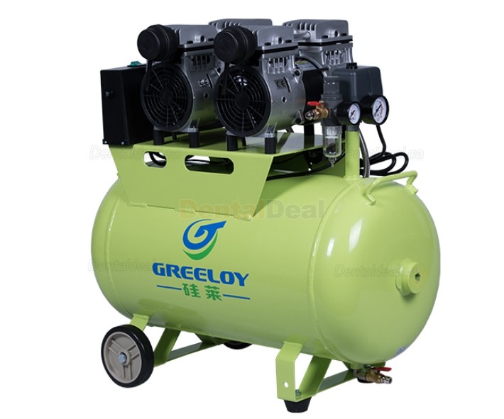 Greeloy GA-62 1.5HP 60L Dental Lab Medical Air Compressor with Check Valve